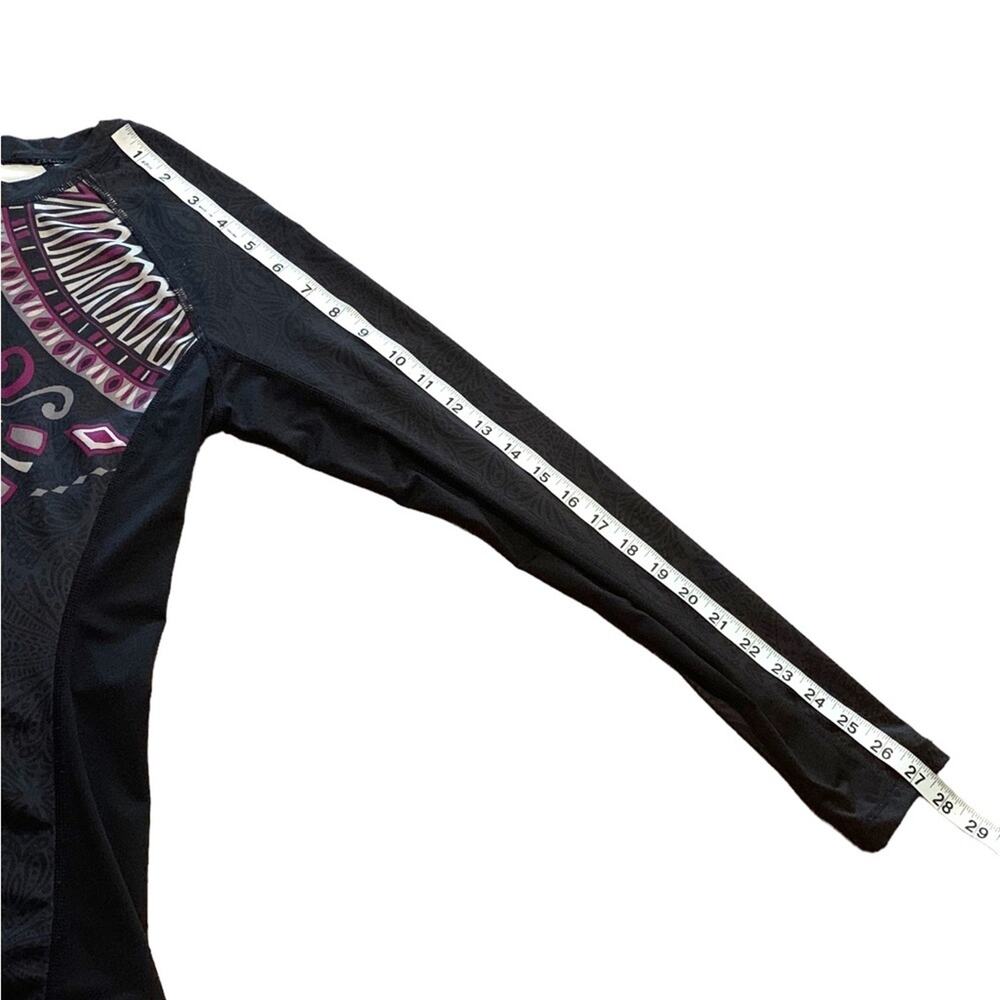 Athleta Long‎ Sleeve Cool Down Workout Top Abstract Geometric Print Size XS - Picture 9 of 9
